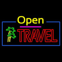 Open Travel Enseigne Néon