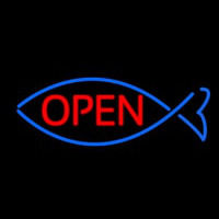 Open With Fish Enseigne Néon