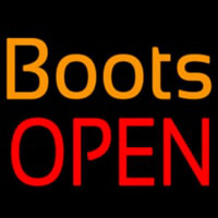 Orange Boots Open Enseigne Néon