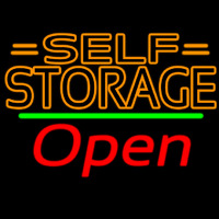Orange Self Storage Block With Open 2 Enseigne Néon