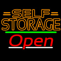 Orange Self Storage Block With Open 3 Enseigne Néon