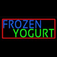 Oval Blue Green Frozen Yogurt Enseigne Néon