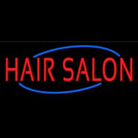 Oval Hair Salon Enseigne Néon