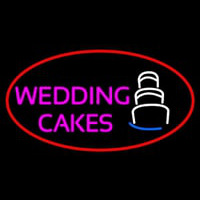 Oval Pink Wedding Cakes Enseigne Néon