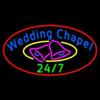 Oval Wedding Chapel With Bell Enseigne Néon