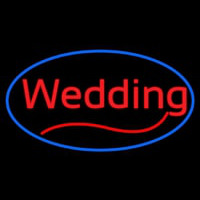 Oval Wedding Cursive Enseigne Néon