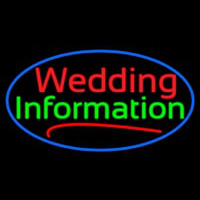 Oval Wedding Information Enseigne Néon
