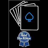 Pabst Blue Ribbon Cards Beer Sign Enseigne Néon