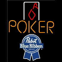 Pabst Blue Ribbon Poker Squver Ace Beer Sign Enseigne Néon