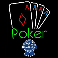 Pabst Blue Ribbon Poker Tournament Beer Sign Enseigne Néon