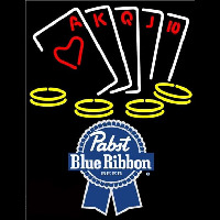 Pabst Blue RibbonPoker Ace Series Beer Sign Enseigne Néon