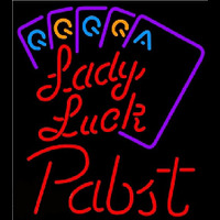 Pabst Lady Luck Series Beer Sign Enseigne Néon