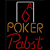 Pabst Poker Squver Ace Beer Sign Enseigne Néon