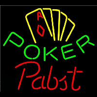Pabst Poker Yellow Beer Sign Enseigne Néon