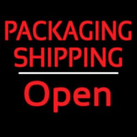Packaging Shipping Open White Line Enseigne Néon