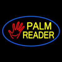 Palm Reader Logo Blue Oval Enseigne Néon