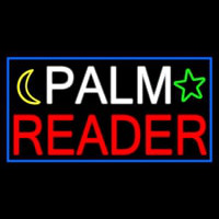 Palm Reader With Blue Border Enseigne Néon