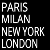 Paris Milan London Enseigne Néon