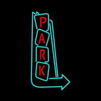 Park Vertical With Arrows Enseigne Néon