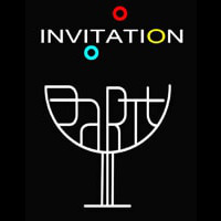 Party Invitation Enseigne Néon