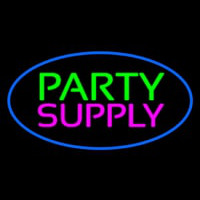 Party Supply Blue Oval Enseigne Néon