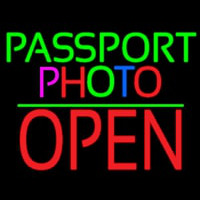 Passport Multi Color Photo With Open 1 Enseigne Néon