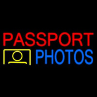 Passport Photos Block Logo Enseigne Néon
