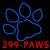 Paws With Logo Enseigne Néon