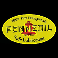 Pennzoil Logo Safe Lubrication Enseigne Néon