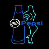 Pepsi Bar With Bottle And Girl Enseigne Néon