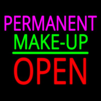Permanent Make Up Block Open Green Line Enseigne Néon