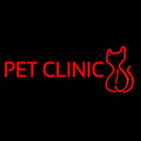 Pet Clinic With Pet Enseigne Néon