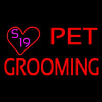 Pet Grooming With Heart Enseigne Néon