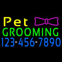 Pet Grooming With Phone Number Enseigne Néon