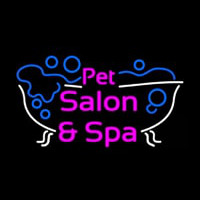 Pet Salon And Spa Logo Enseigne Néon