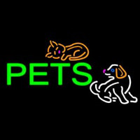 Pets With Colorful Logo Enseigne Néon