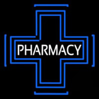 Pharmacy Inside Plus Logo Enseigne Néon