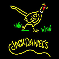 Pheasant and Jack Daniels Whiskey Enseigne Néon