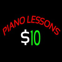 Piano Lessons Dollar Enseigne Néon