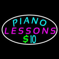 Piano Lessons Dollar Enseigne Néon