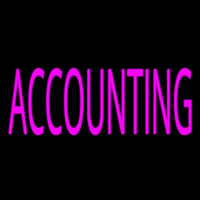 Pink Accounting Enseigne Néon