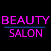 Pink Beauty Salon Blue Line Enseigne Néon