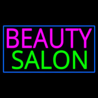 Pink Beauty Salon Green With Blue Border Enseigne Néon