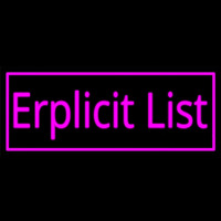 Pink Border Erplicit List Enseigne Néon