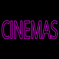 Pink Cinemas Block Enseigne Néon