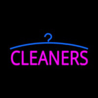 Pink Cleaners Logo Enseigne Néon