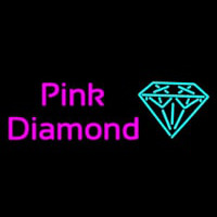 Pink Diamond Turquoise Logo Enseigne Néon