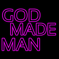 Pink God Made Man Enseigne Néon