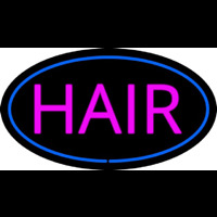 Pink Hair Oval Blue Enseigne Néon