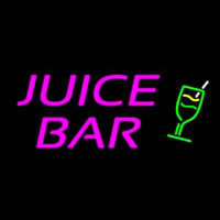 Pink Juice Bar Logo Enseigne Néon